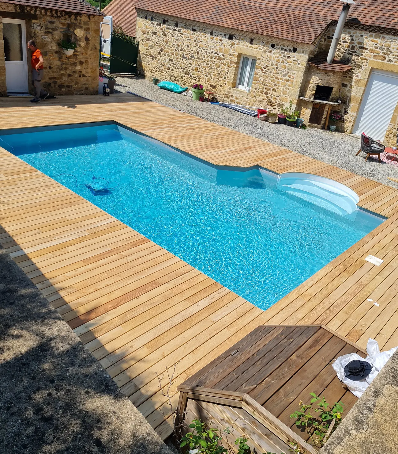 pose de terrasse en bois en Dordogne 